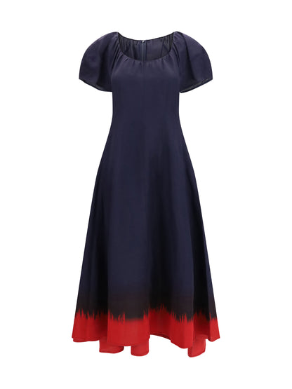 TORY BURCH 0 midi dress with balloon sleeves