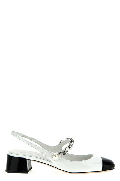 patent leather slingback