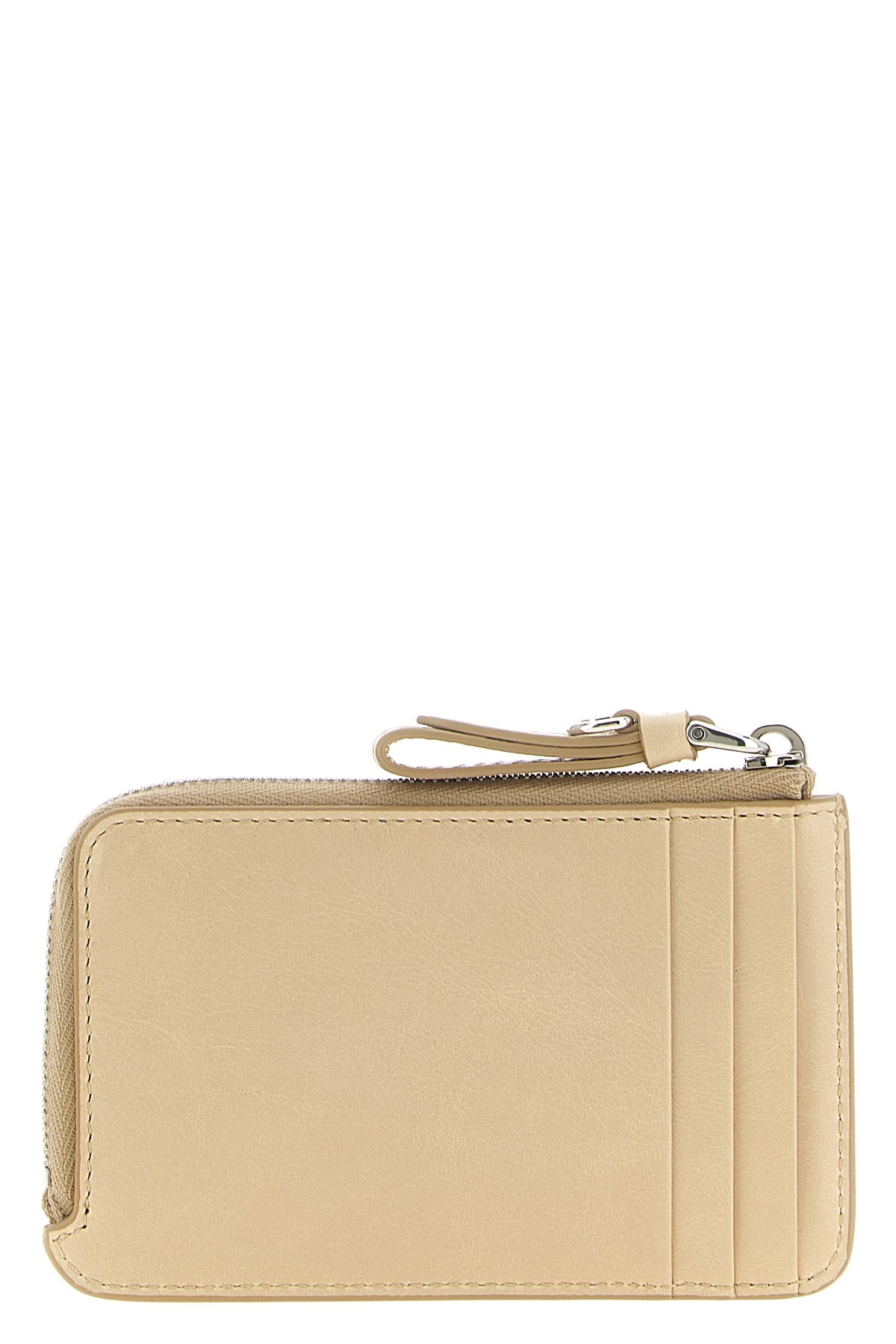the miu miu leather envelope card holder is structured