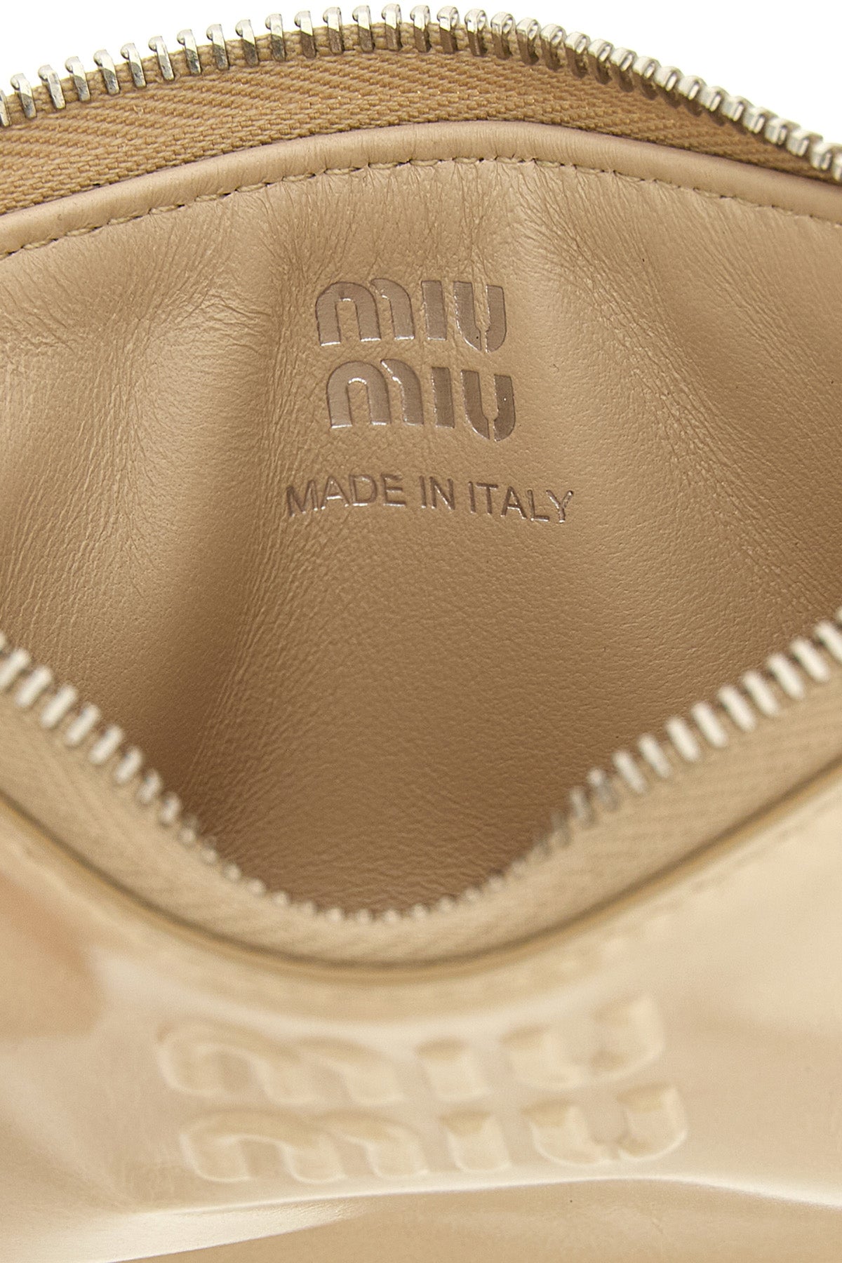 the miu miu leather envelope card holder is structured
