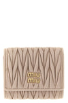 the miu miu small matelassé nappa leather wallet embodies craftsmanship excellen