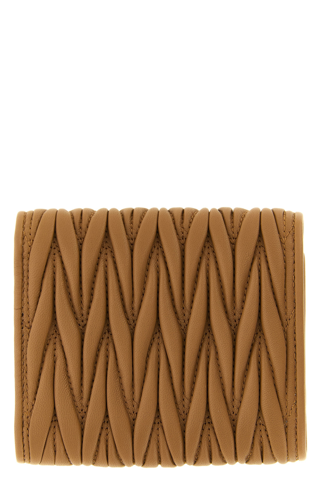 MIU MIU OS the miu miu small wallet in matelassé nappa leather represents the essence of th