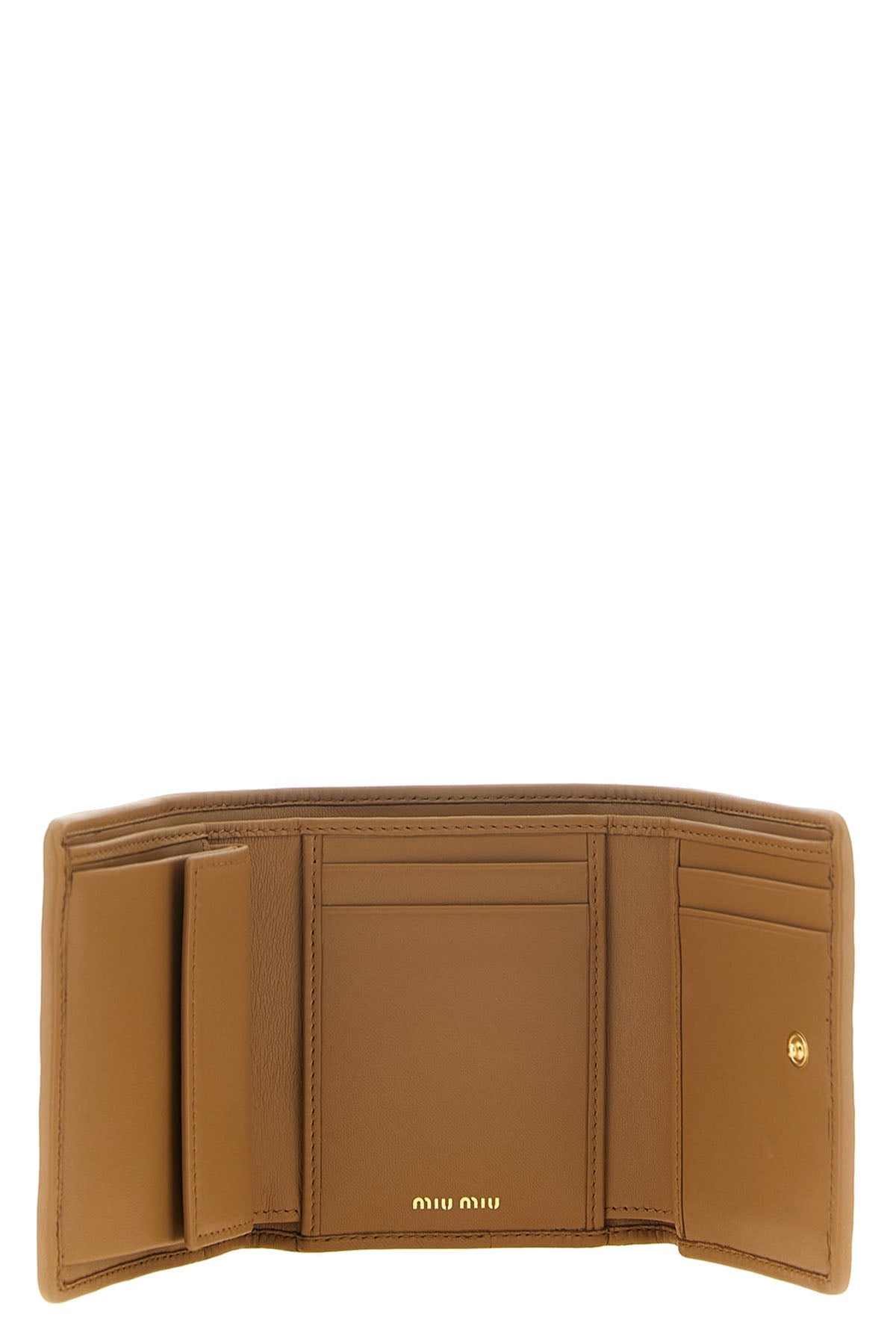 the miu miu small wallet in matelassé nappa leather represents the essence of th