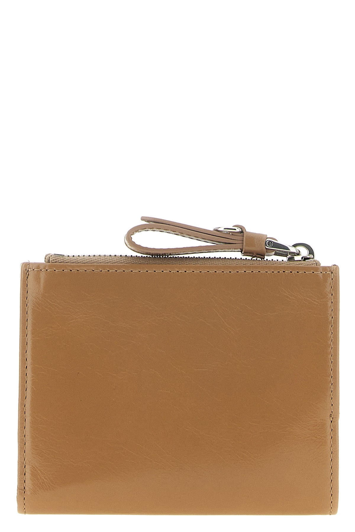 the miu miu small leather wallet embodies essential and sophisticated elegance