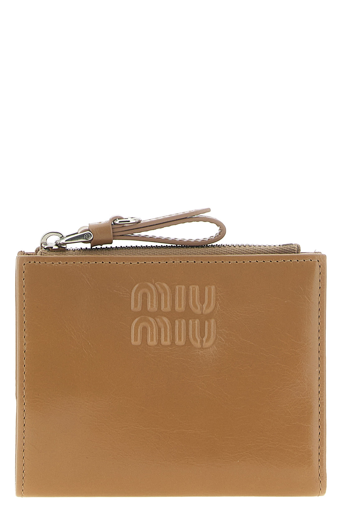 MIU MIU OS the miu miu small leather wallet embodies essential and sophisticated elegance