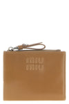 the miu miu small leather wallet embodies essential and sophisticated elegance