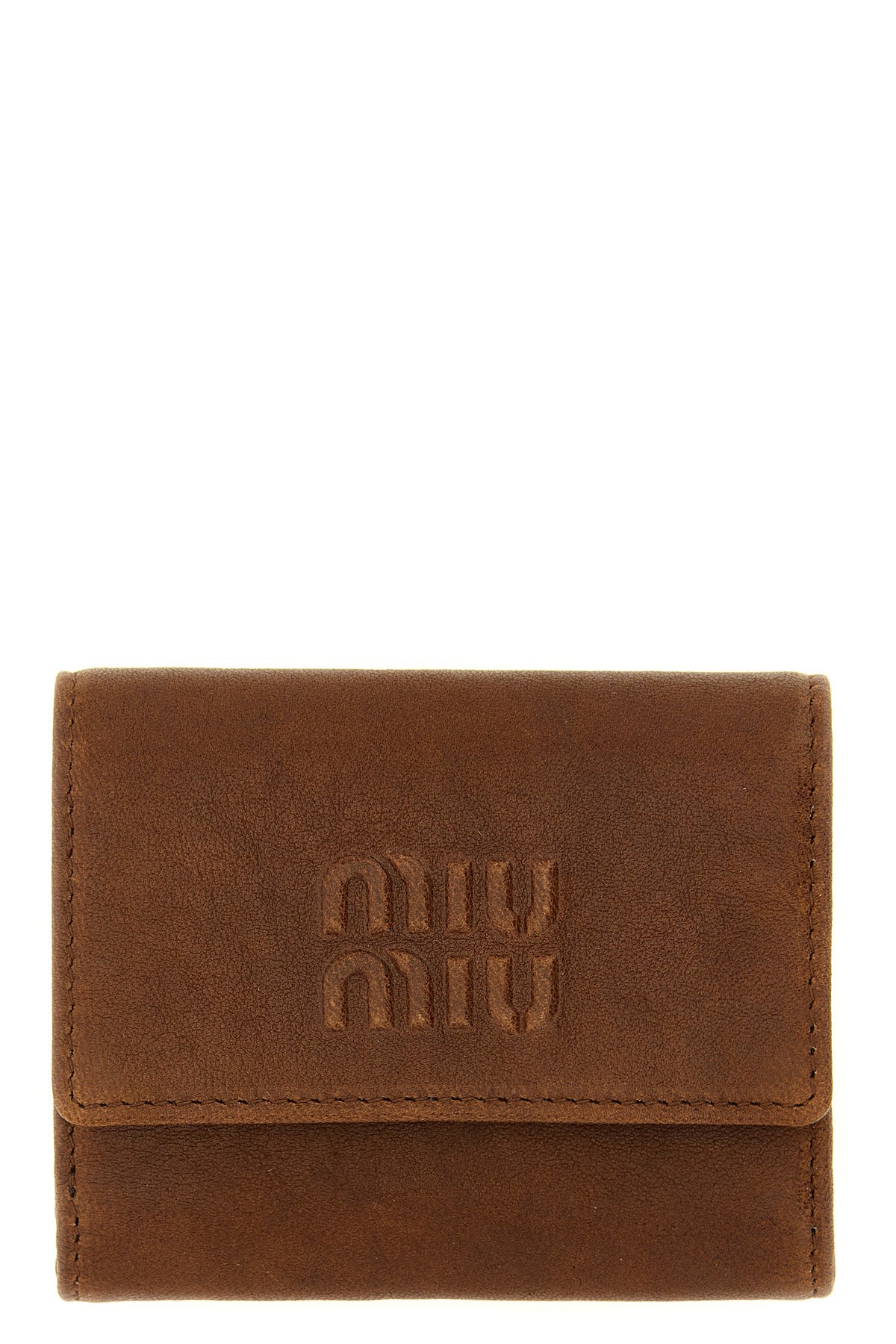 the miu miu small wallet in soft lambskin leather stands out for its compact and
