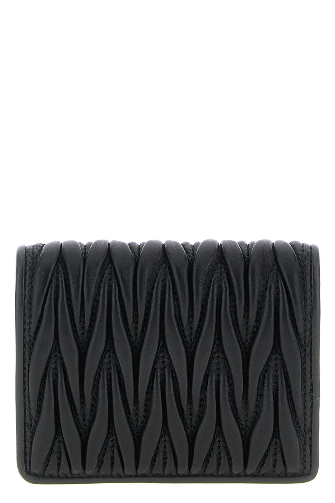 MIU MIU OS small wallet in matelassé nappa leather