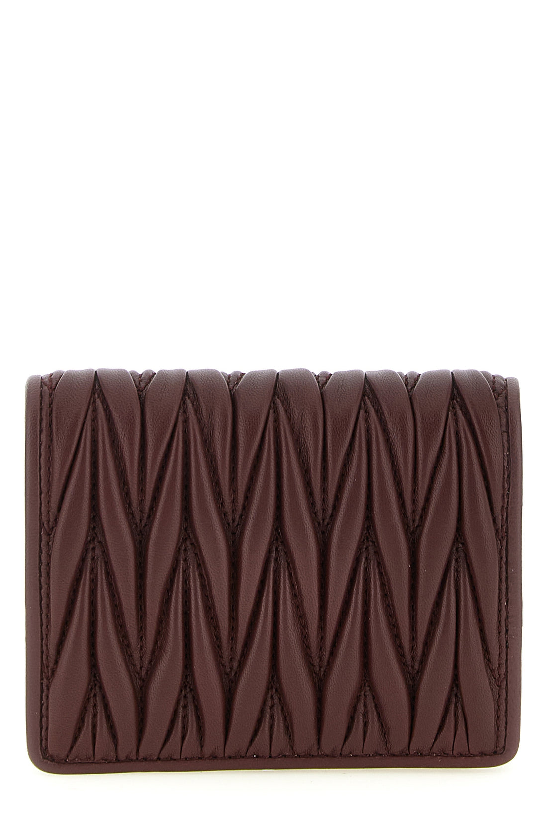 MIU MIU OS small wallet in matelassé nappa leather