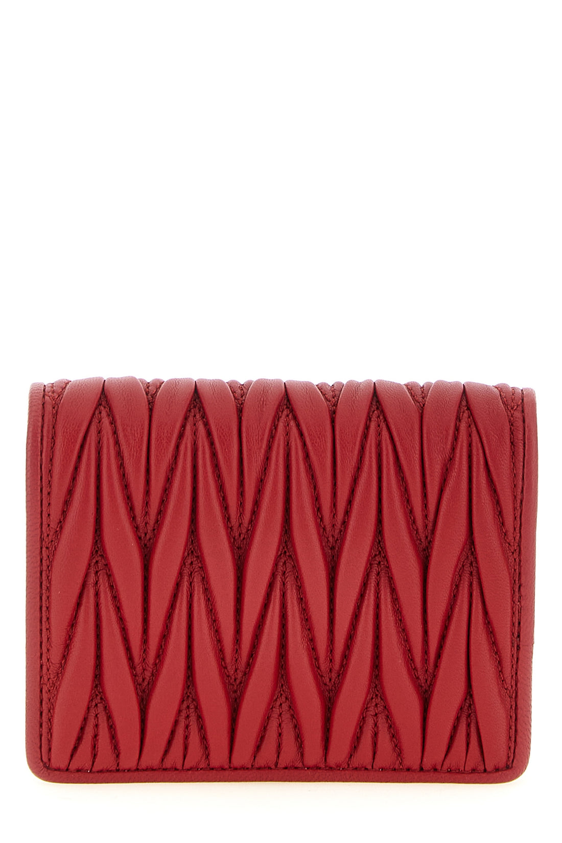 MIU MIU OS small wallet in matelassé nappa leather