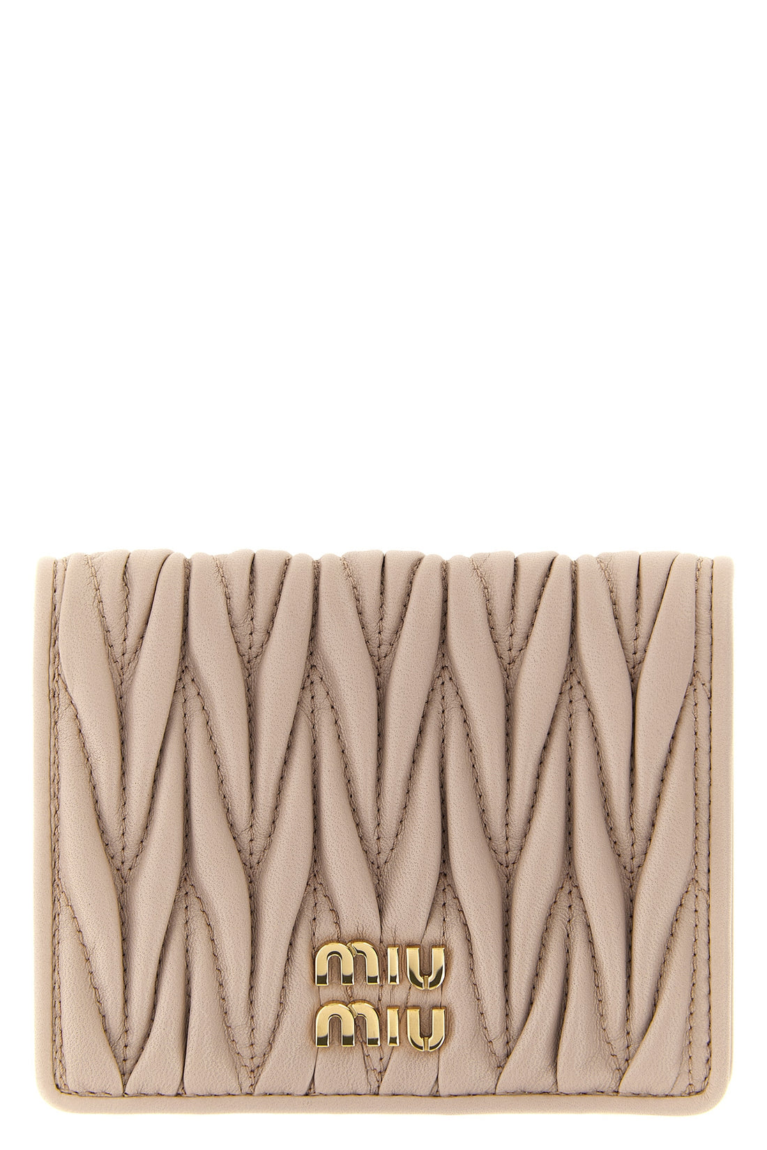 MIU MIU OS the miu miu small wallet in matelassé nappa leather defines craftsmanship excell