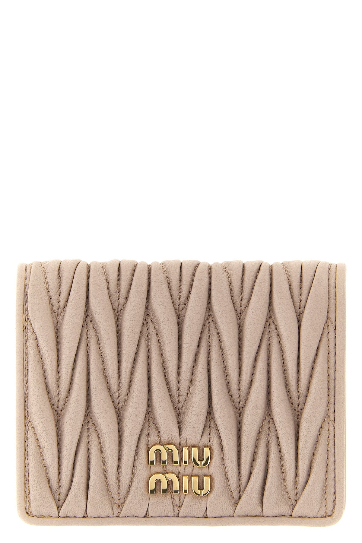 the miu miu small wallet in matelassé nappa leather defines craftsmanship excell