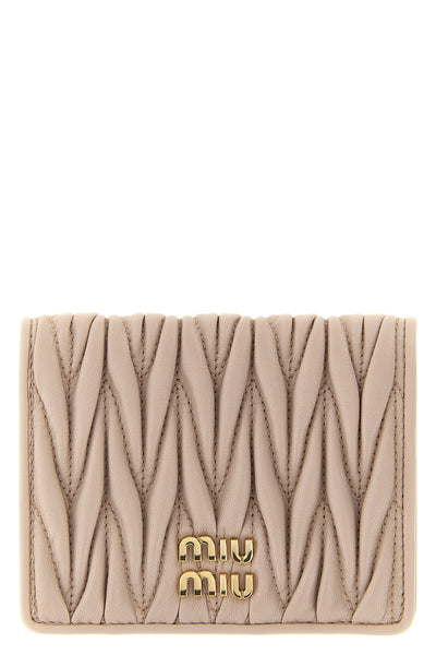 the miu miu small wallet in matelassé nappa leather defines craftsmanship excell