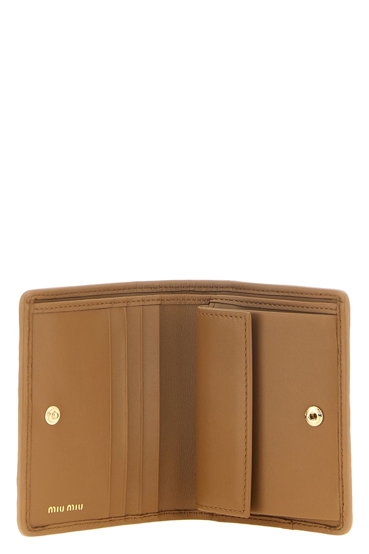 the miu miu wallet expresses tactile elegance through its iconic three-dimension