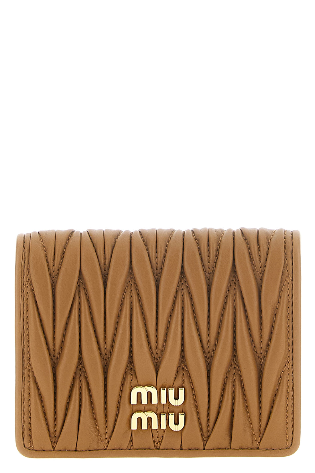 MIU MIU OS the miu miu wallet expresses tactile elegance through its iconic three-dimension