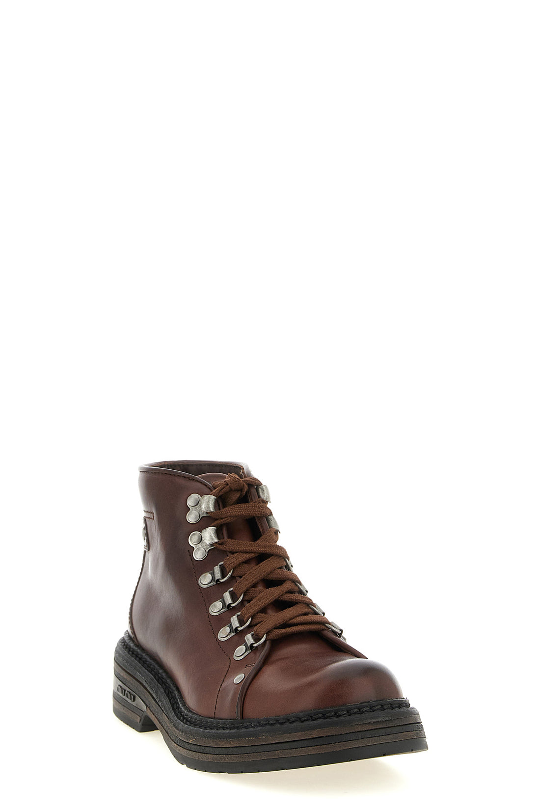 MIU MIU 37 miu miu ankle boots reinterpret the aesthetics of the hiking world through a lux