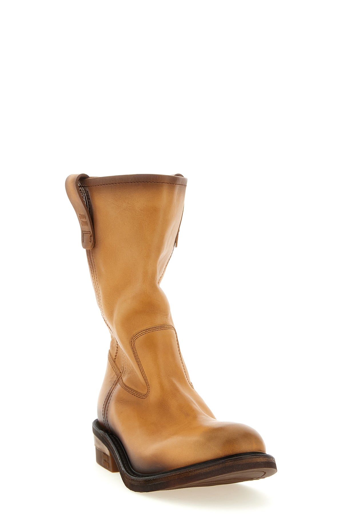 foule leather ankle boots worked for a worn and cool effect