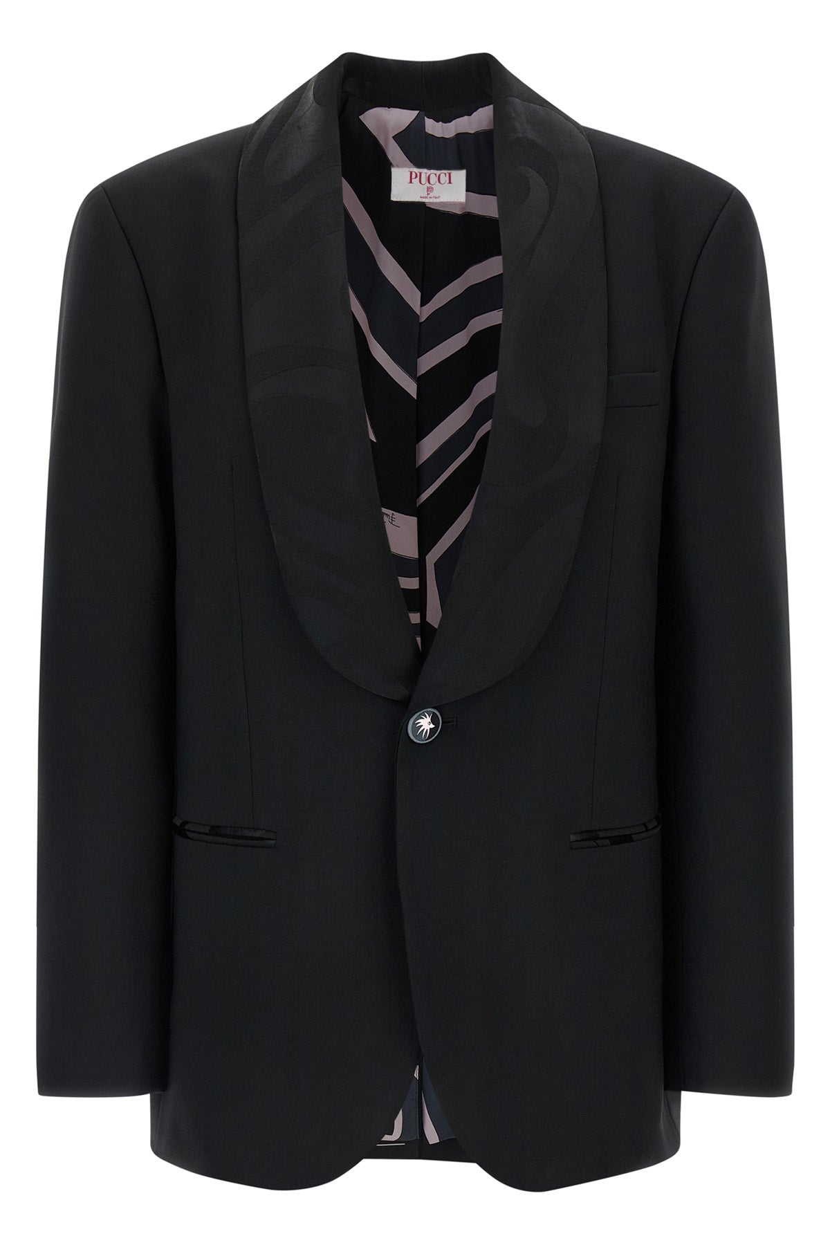 virgin wool single-breasted blazer