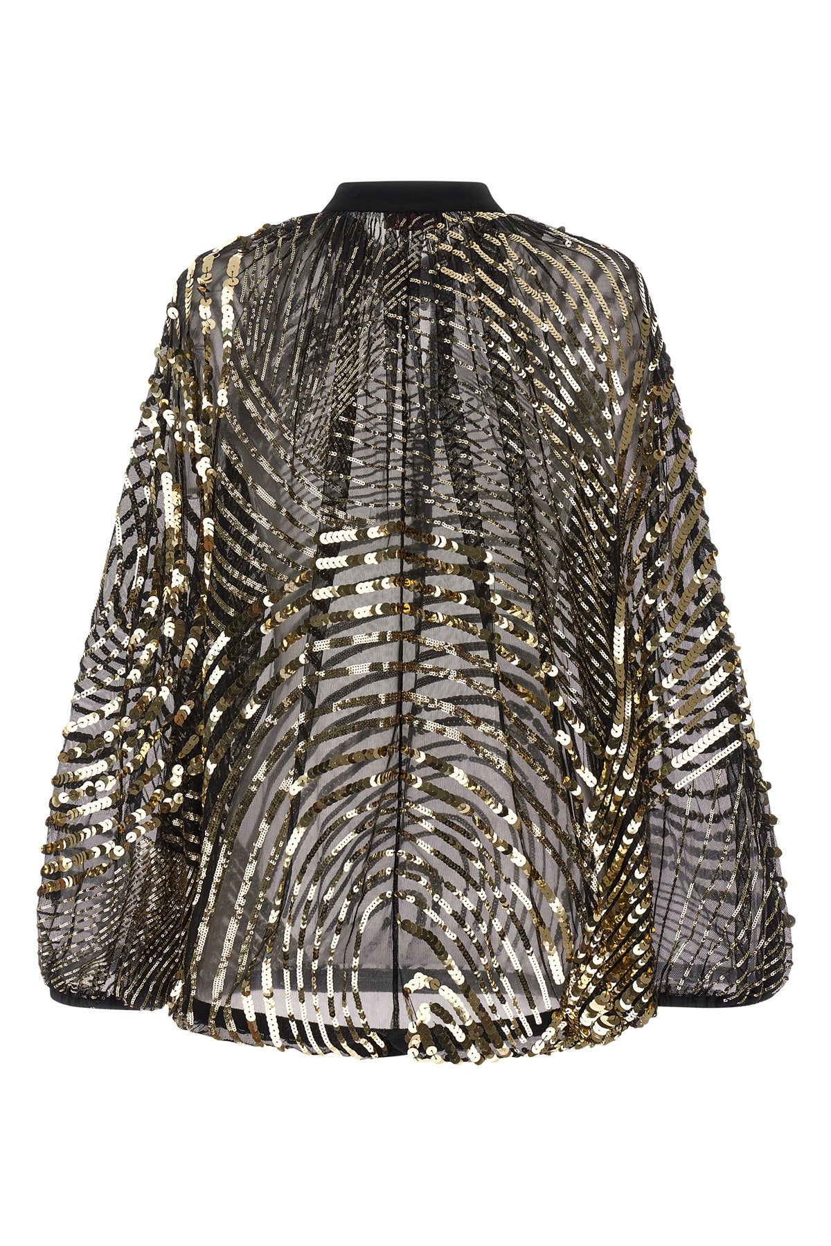 semi-transparent tulle blouse