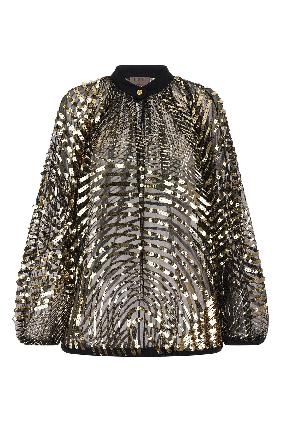 PUCCI 40 semi-transparent tulle blouse