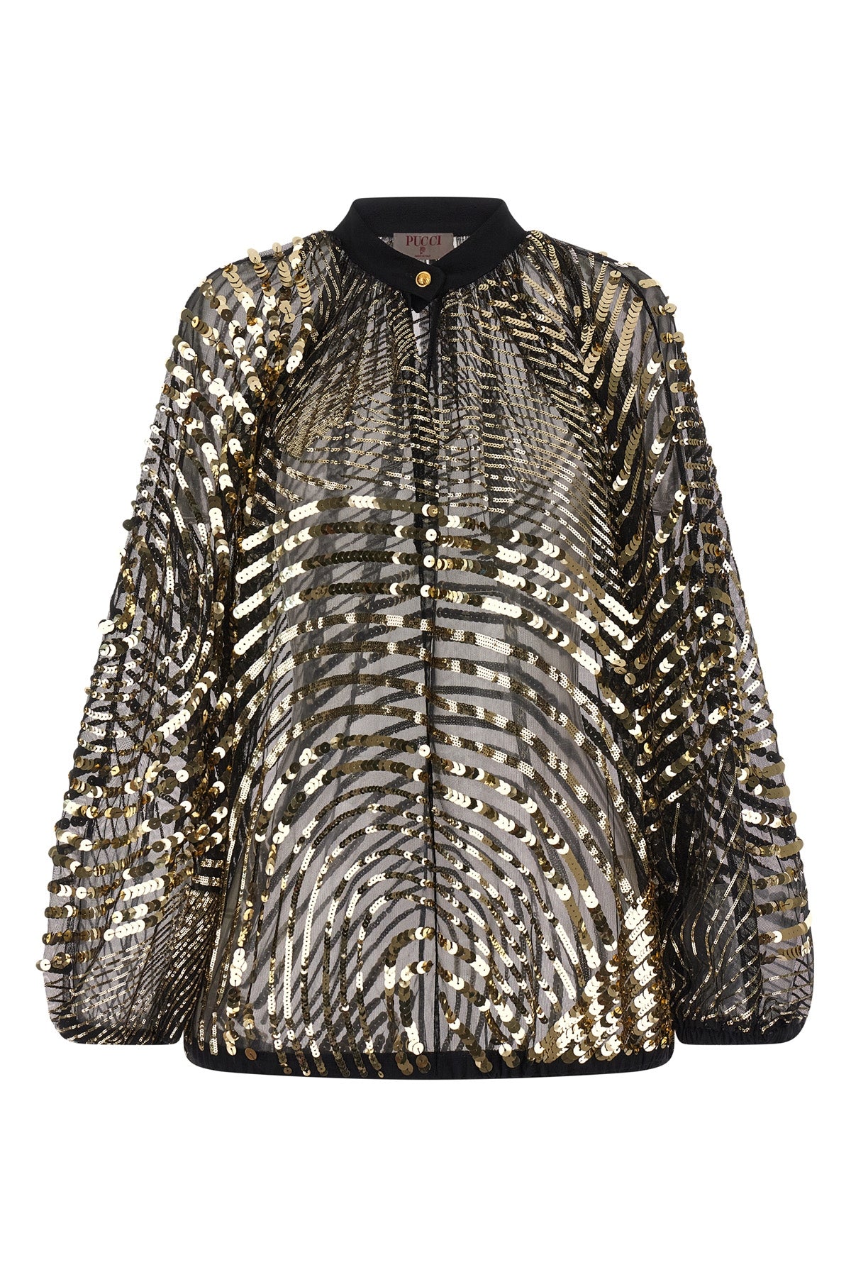 semi-transparent tulle blouse