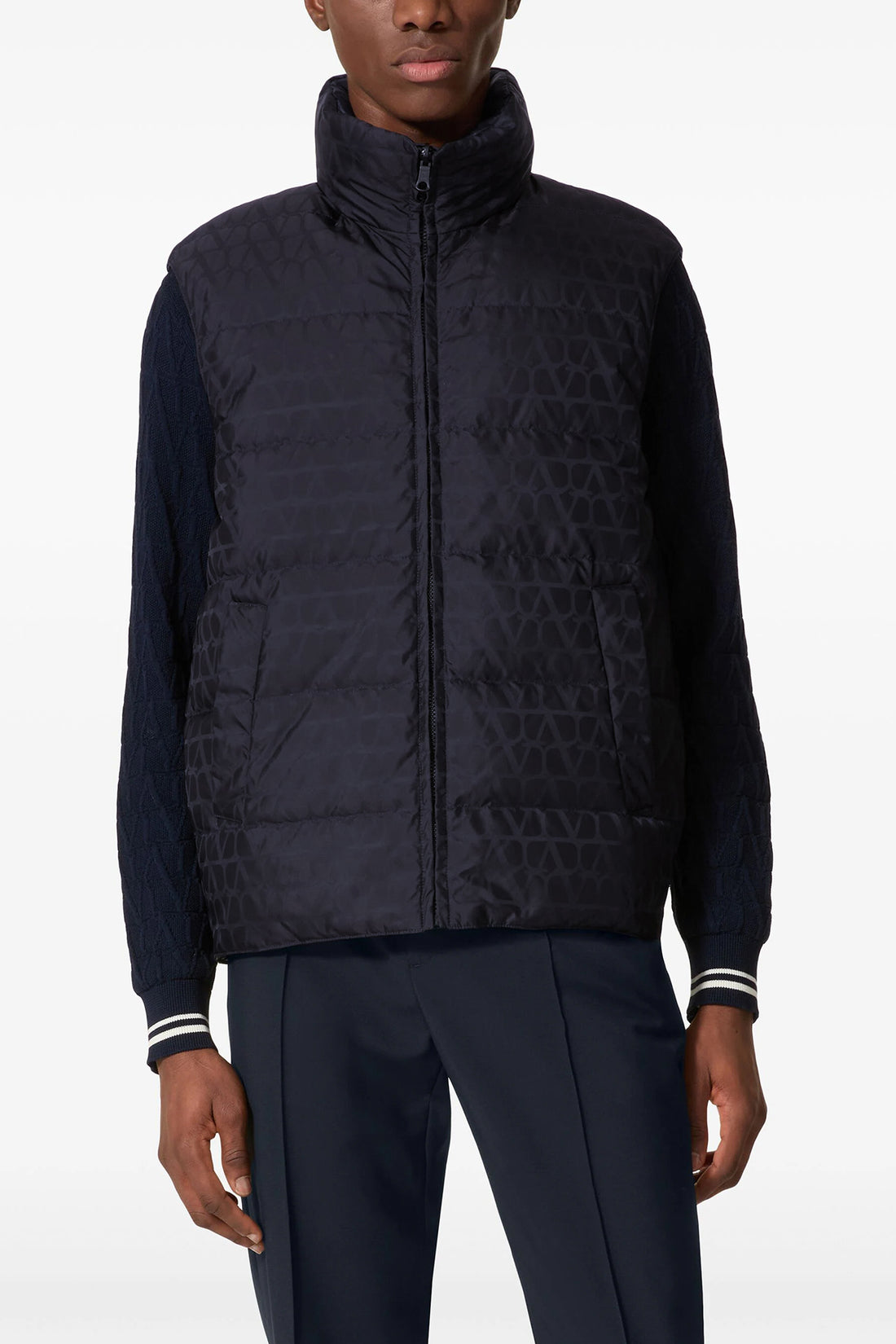 VALENTINO GARAVANI 48 all-over toile iconographe nylon vest
