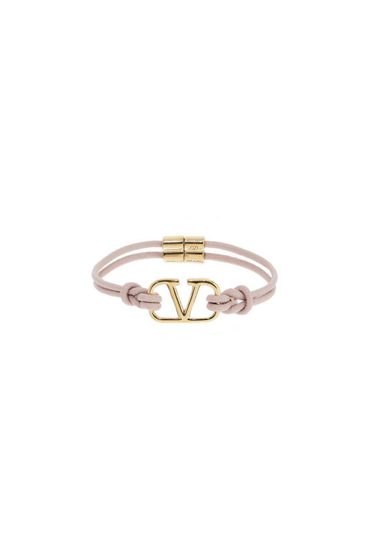 leather vlogo signature bracelet