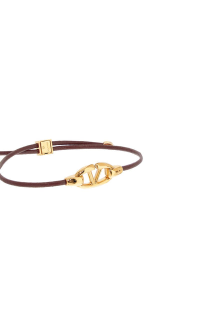 leather vlogo bracelet &