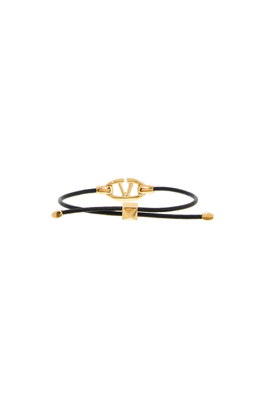 leather vlogo bracelet 'the bold