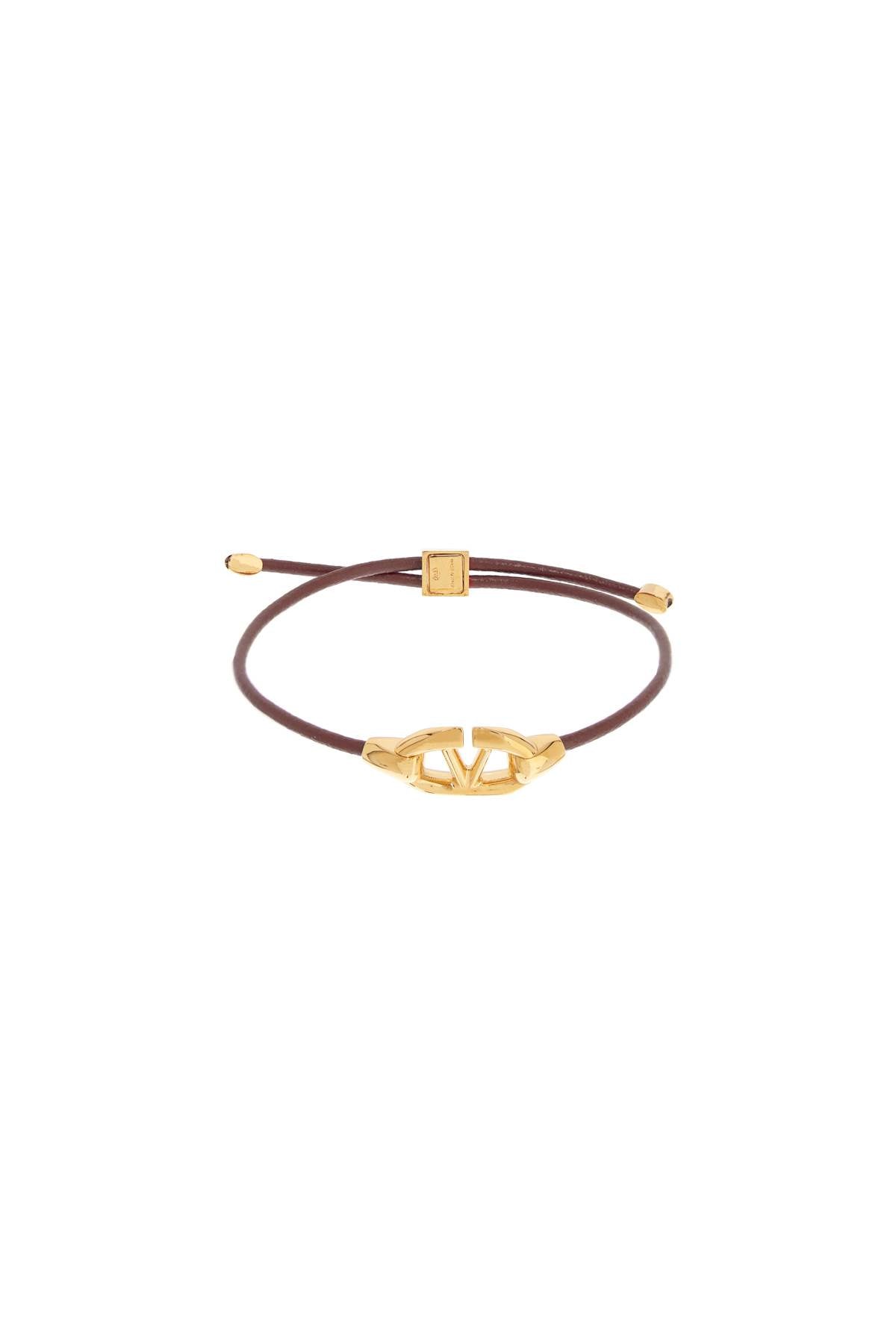 leather vlogo bracelet &