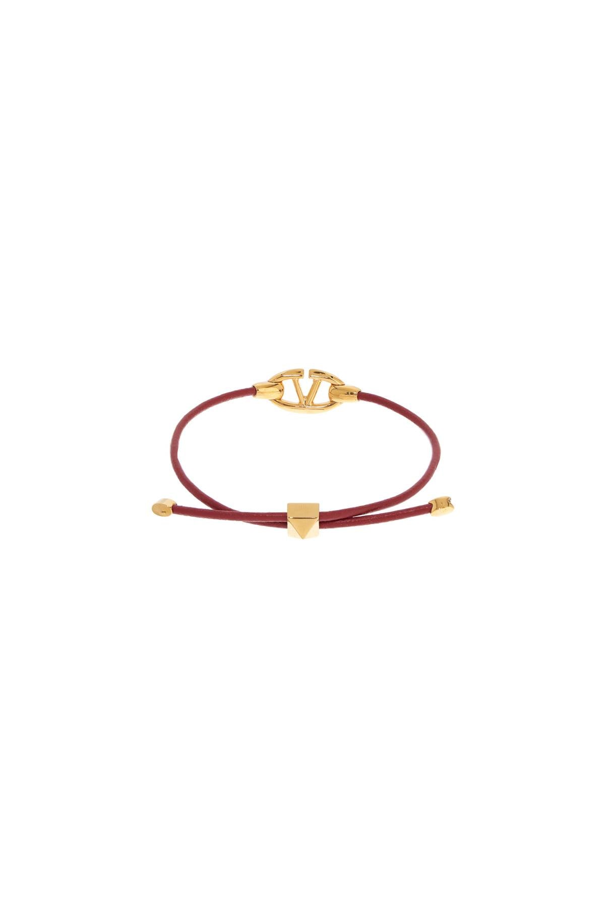 leather vlogo bracelet &