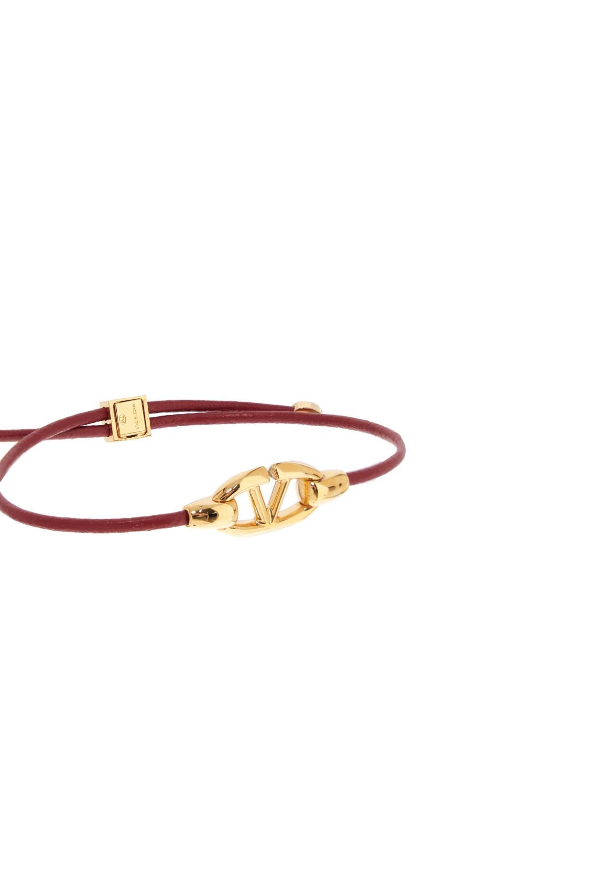 leather vlogo bracelet &