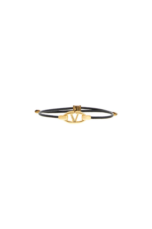 leather vlogo bracelet 'the bold