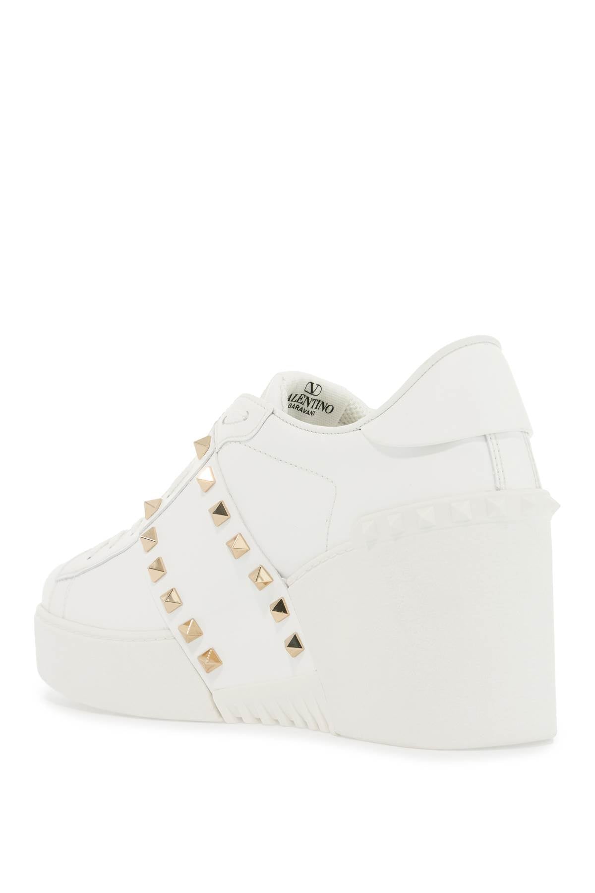 open disco wedge sneakers with