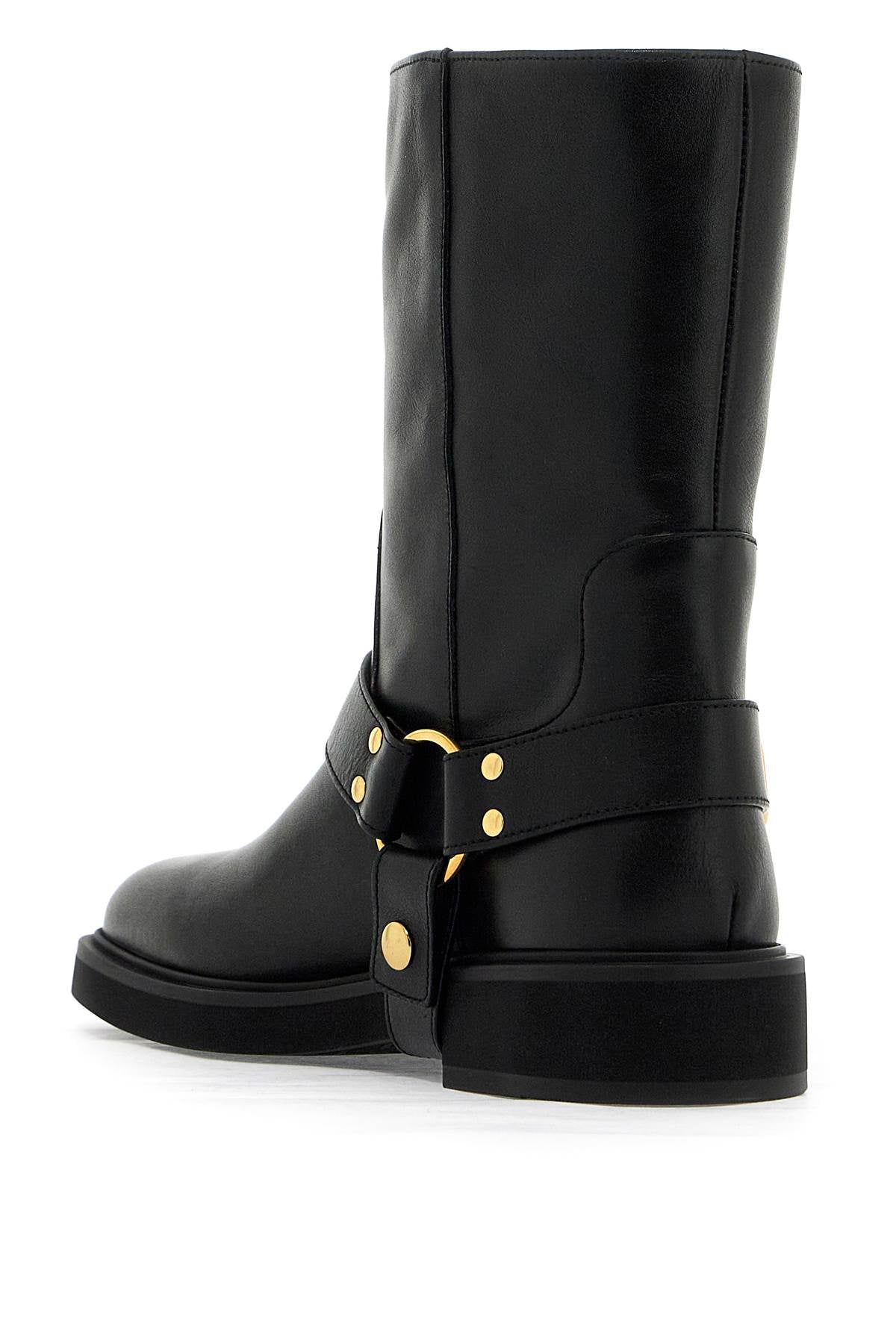 vlogo signature leather biker boots