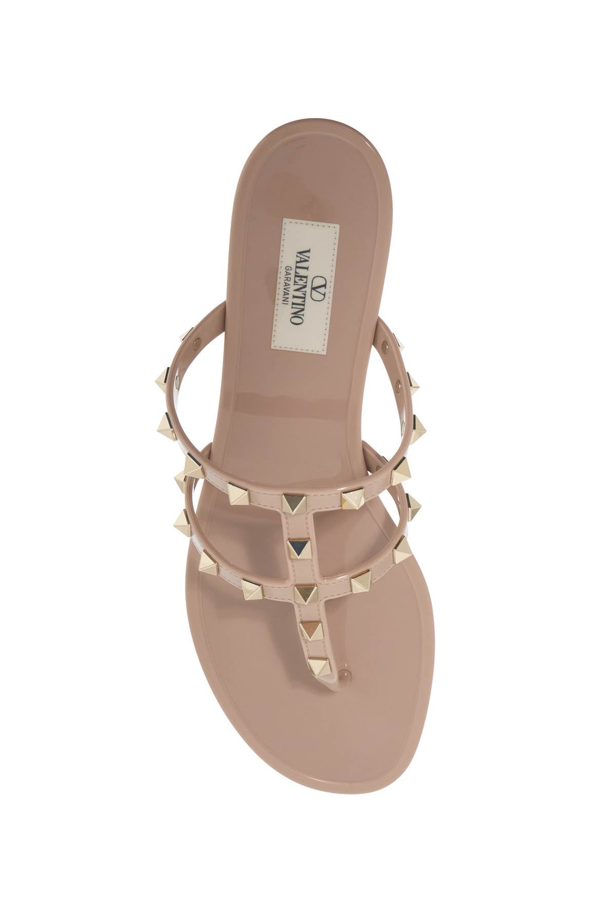 rockstud pvc thong sandals