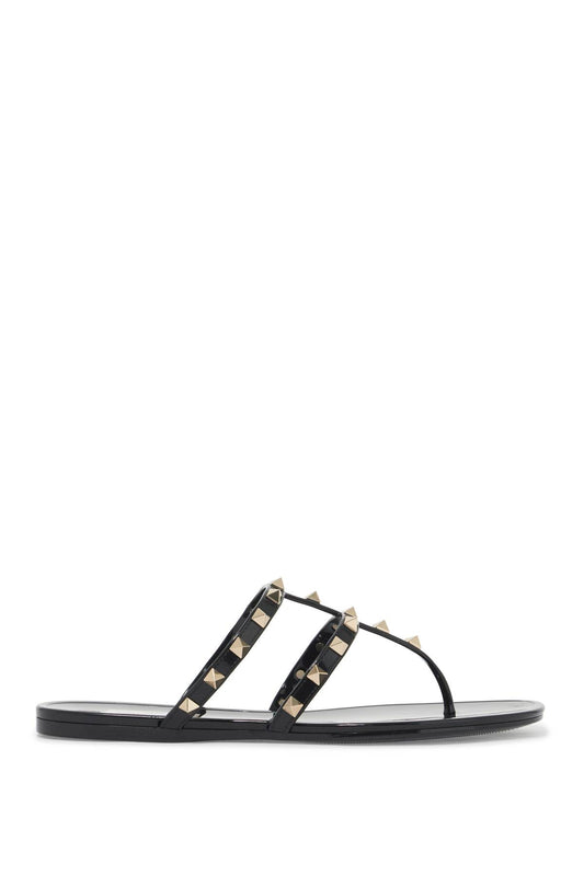 rockstud pvc thong sandals