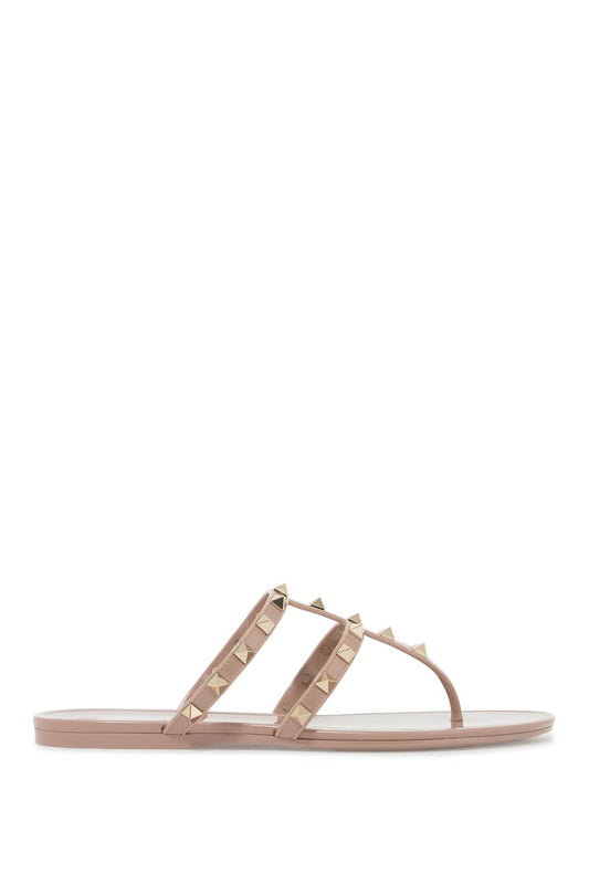 rockstud pvc thong sandals