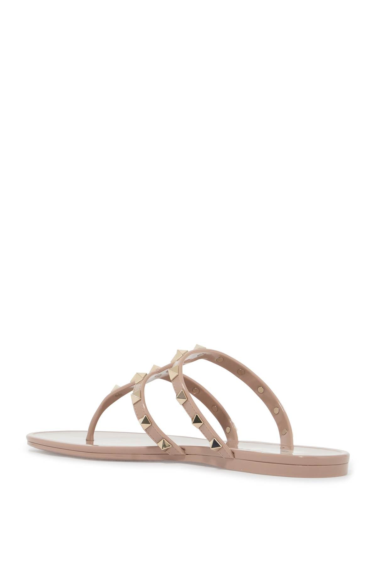 rockstud pvc thong sandals