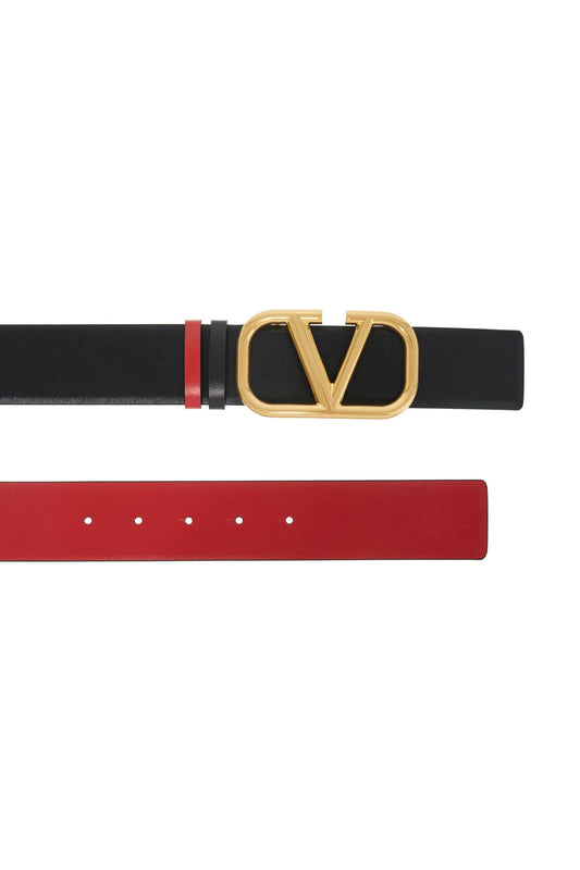 leather vlogo signature reversible belt