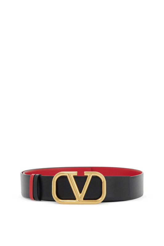 leather vlogo signature reversible belt