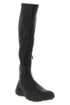 miu miu high boots in stretch nappa leather feature a tapered silhouette defined