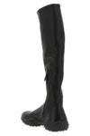 miu miu high boots in stretch nappa leather feature a tapered silhouette defined