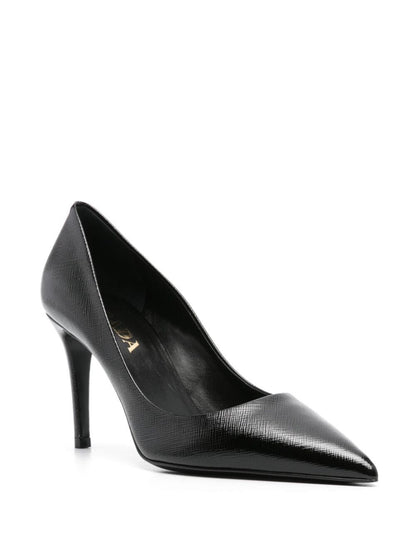 90mm saffiano leather pumps