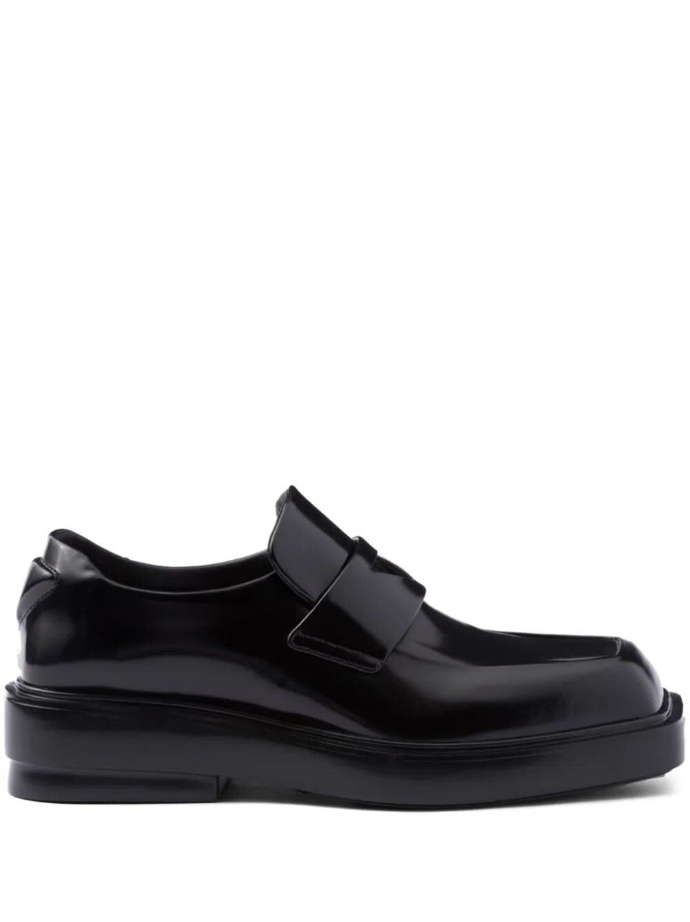 Prada Square-toe Leather Loafers