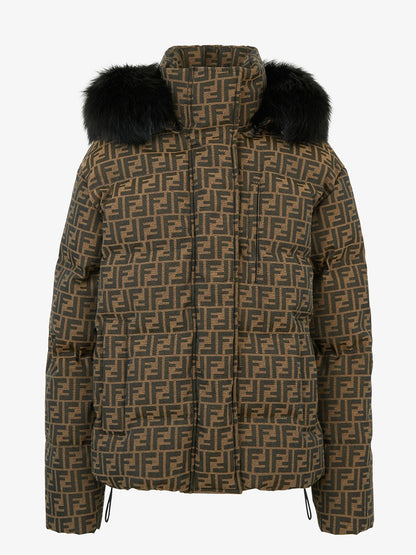 Fendi Ff Canvas Padded Jacket