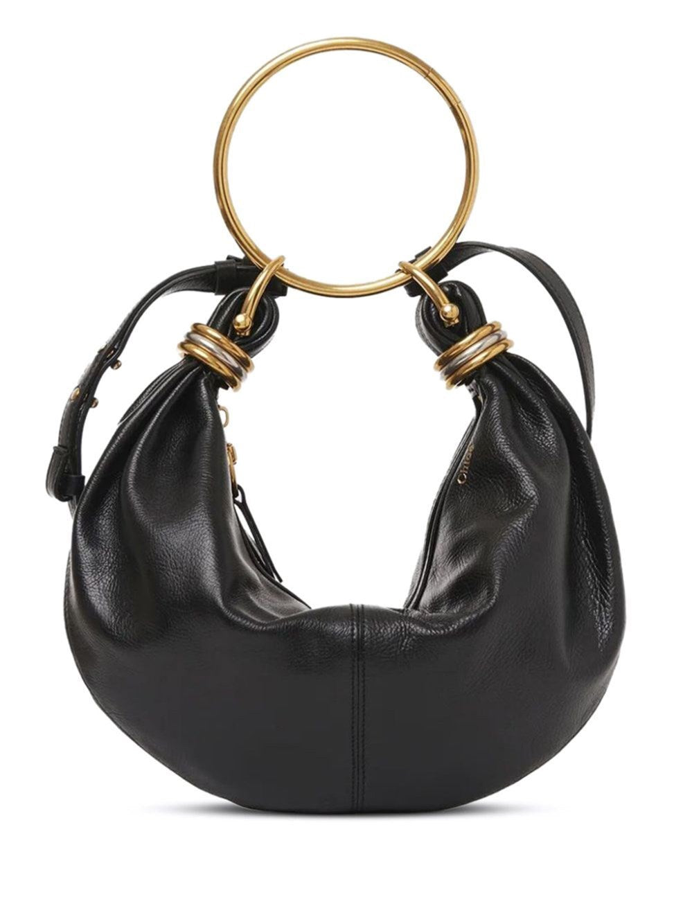 Chloé Small Bracelet Hobo Bag In Grained Leather