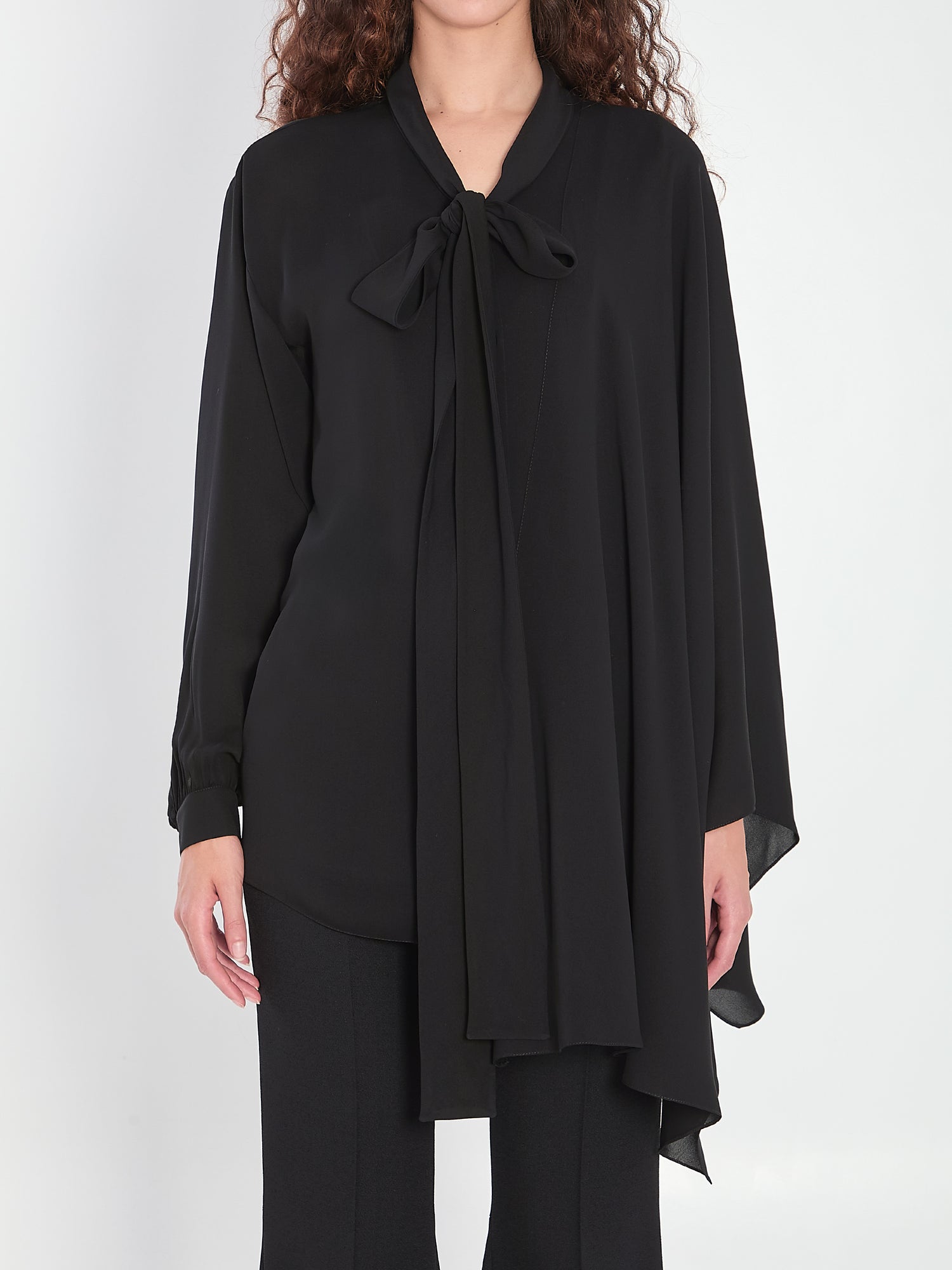 BALENCIAGA 34 scarf blouse