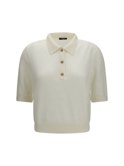 wool polo with vintage buttons