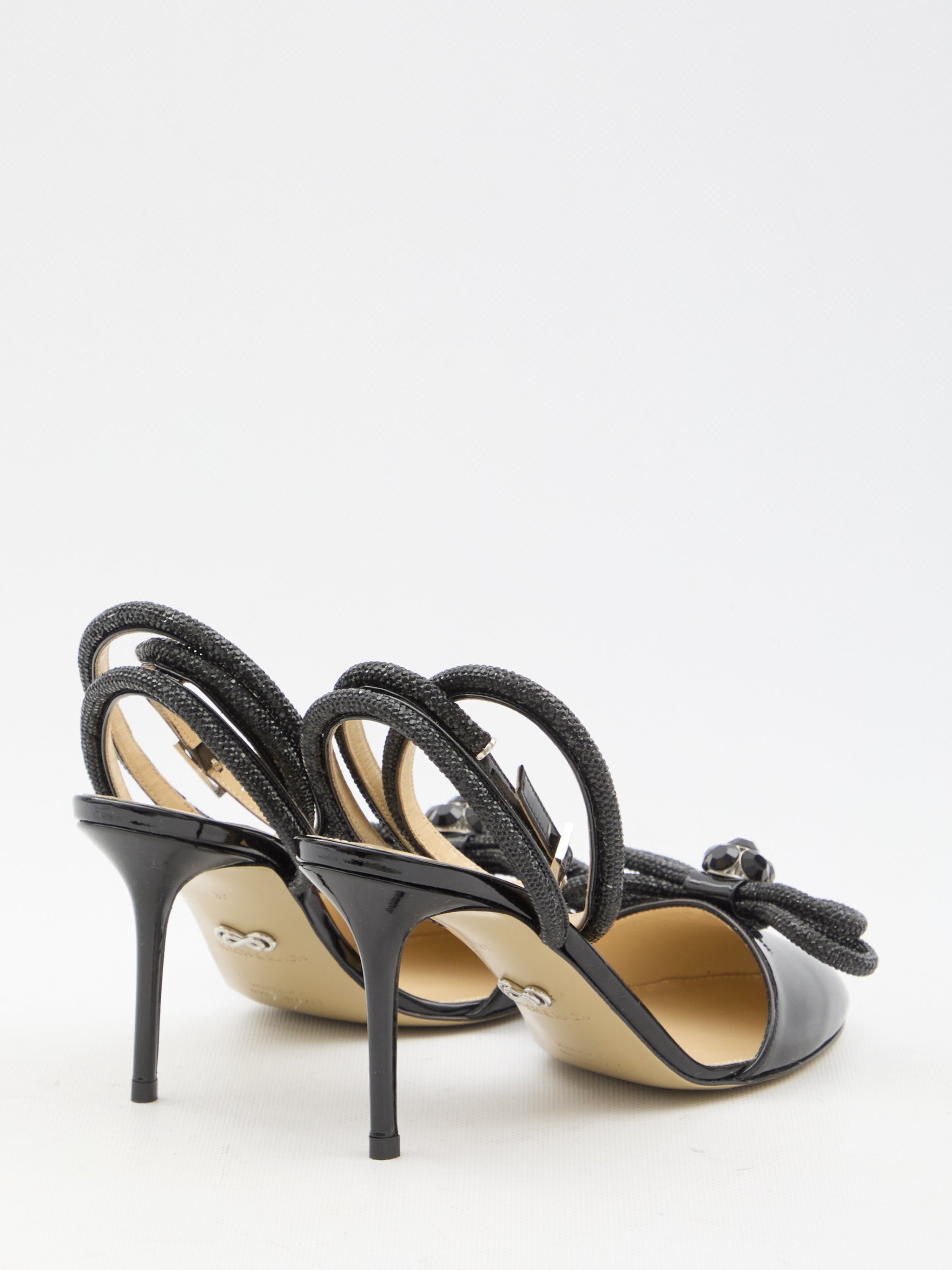 double bow closed toe sandals